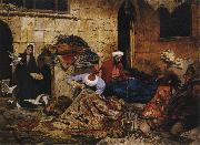 Rudolph Swoboda Carpet Menders, Cairo Spain oil painting artist